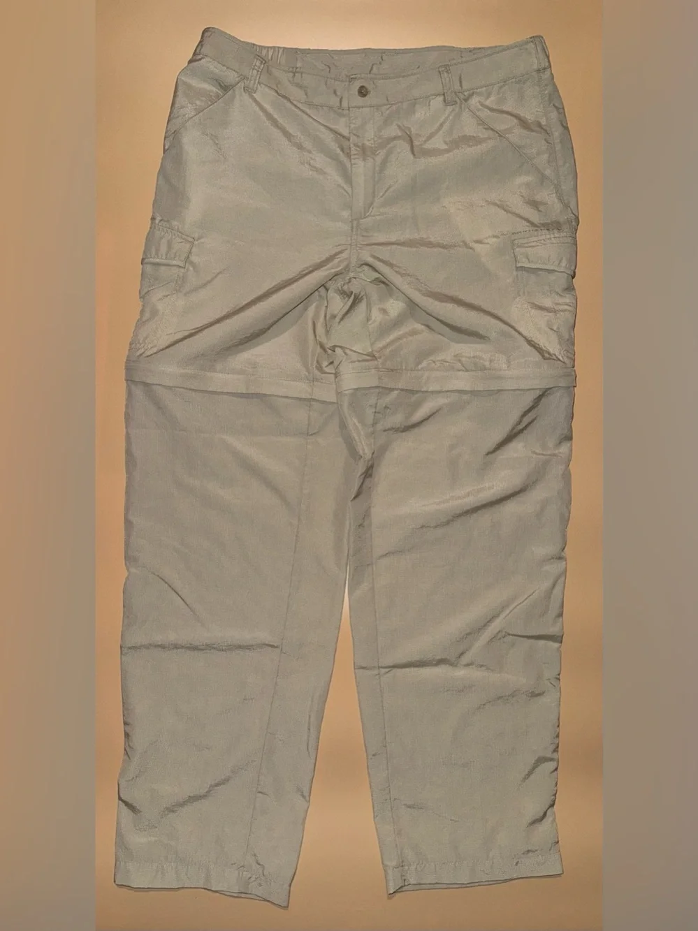 Columbia PFG Convertible Zip-Off Cargo Hiking Fishing Pants Beige Men’s Large